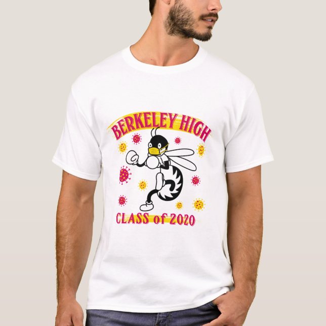 Camiseta Segundo grau Berkeley Classe de 2020 "velha escola (Frente)