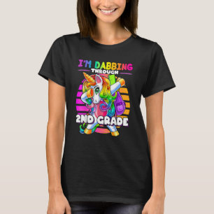 Camiseta segundo Grau Dabbing Unicorn Back To School Retro 
