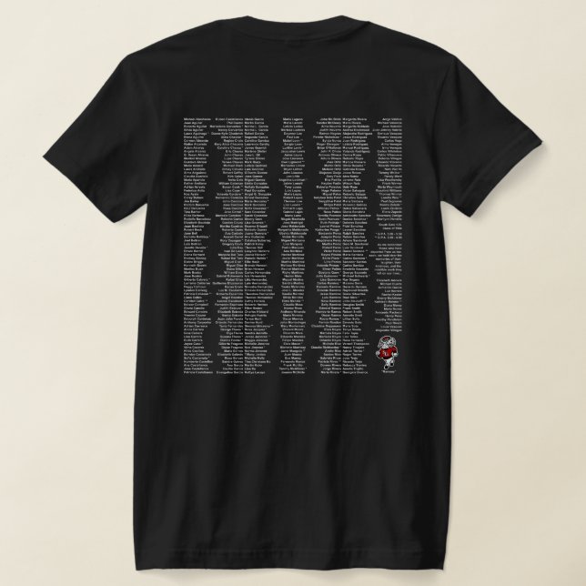 Camiseta Segundo grau de Portão Sul Ramilette Camisa-T-Mulh (Postura das costas)