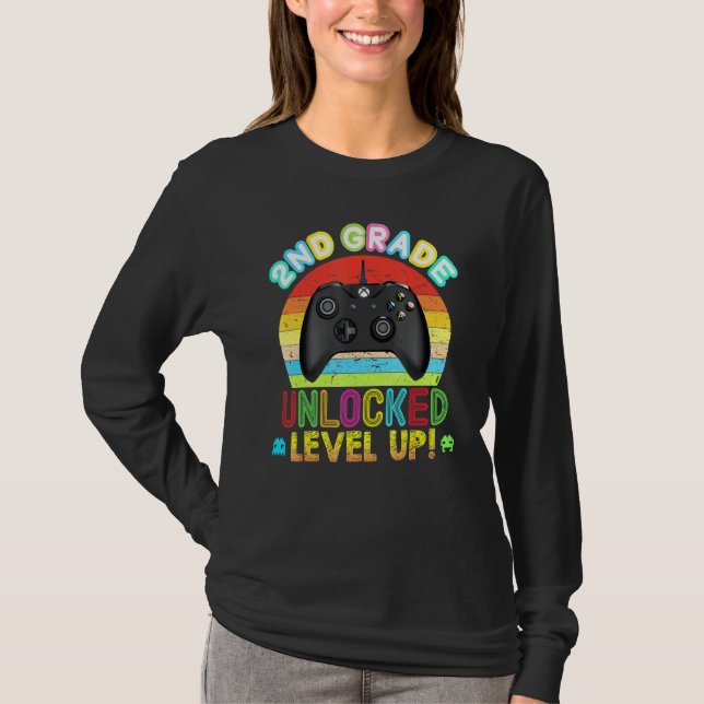 Camiseta segundo Grau Desbloqueado Nível de Vídeo Console B (Frente)