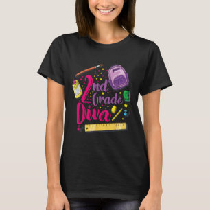 Camiseta segundo Grau Diva Primeiro Dia De Menina De Escola