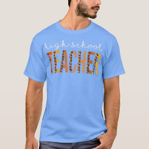 Camiseta Segundo grau Professor leopardo outono Amantes do