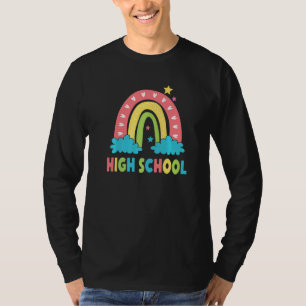 Camiseta Segundo grau Rainbow Girl Professora Hello High S