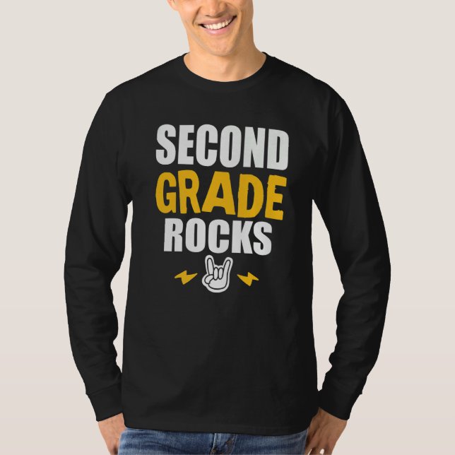 Camiseta segundo Grau Rocks De Volta Ao Estudo De Professor (Frente)