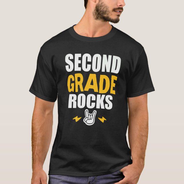 Camiseta segundo Grau Rocks De Volta Ao Estudo De Professor (Frente)
