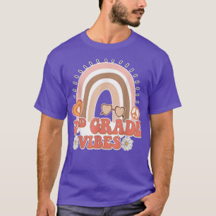 Camiseta segundo Grau Vibes Retro 70s Arco-Íris De Volta À