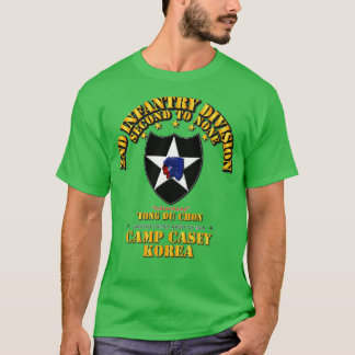 Camiseta segundo Infantaria Div Camp Casey Korea Tong Du Ch