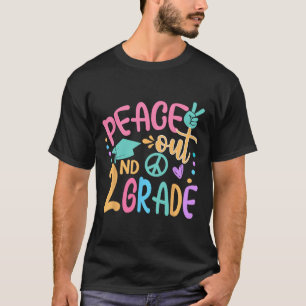 Camiseta Segundo Peace Out Grade Bye Bye School Hello Summe