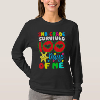 Camiseta segundo Sobreviveu A 100 Dias De Mim Feliz 100º Di