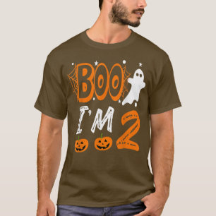 Camiseta segundos aniversários Crianças Boo Eu tenho 2 anos