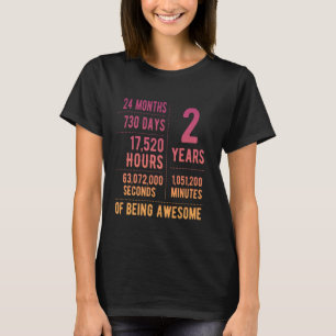 Camiseta segundos aniversários Meninos E Meninas Engraçadas