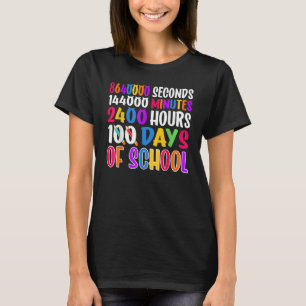 Camiseta Segundos Minutos Contando 100 Dias de Escola