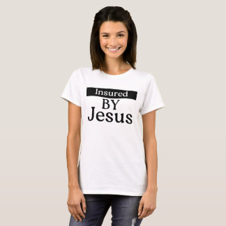 Camiseta Segurado Por Jesus Fé Cristã Sobre a Oração do Med