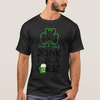 Camiseta Segurança Bebida De Primeira Bebida Com Enfermeira