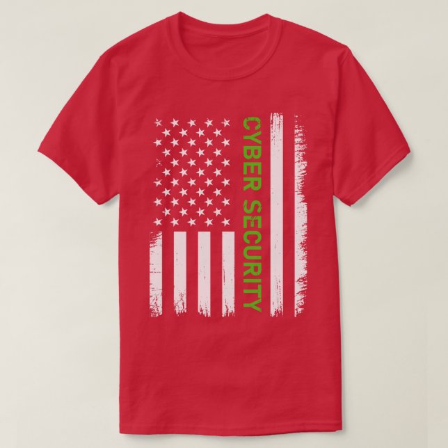 Camiseta Segurança cibernética (Frente do Design)