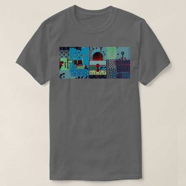 Camiseta Segurança cibernética e informação ou rede isométr (Frente do Design)
