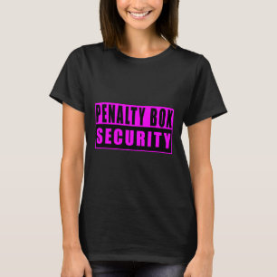 Camiseta Segurança da caixa de penalidade engraçado hóquei