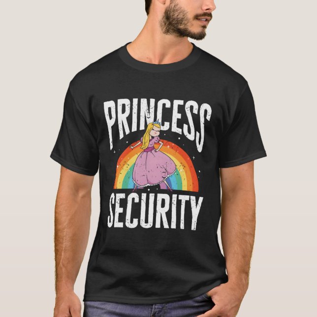 Camiseta Segurança da Princesa pai (Frente)