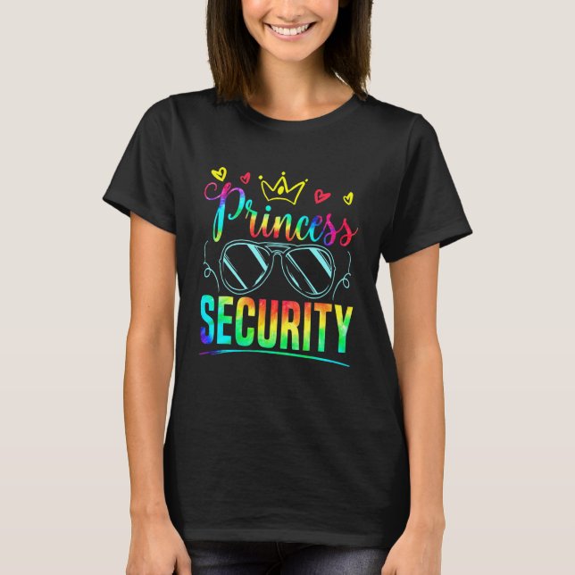 Camiseta Segurança da Princesa Proteção da Princesa Pai Cal (Frente)