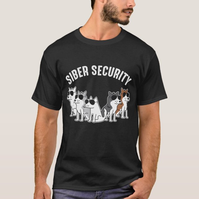 Camiseta Segurança de Siber do rouco Siberian do cão (Frente)