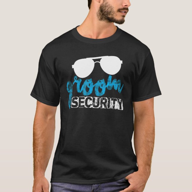 Camiseta Segurança Do Groom E Proteção Presentes (Frente)