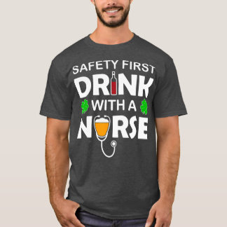 Camiseta Segurança do Vinho do Dia de São Patrício Primeira
