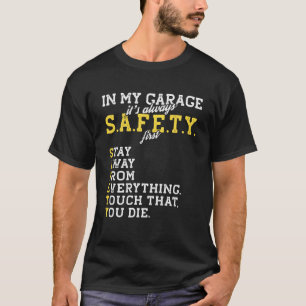 Camiseta Segurança mecânica de garagem Primeira Piada para