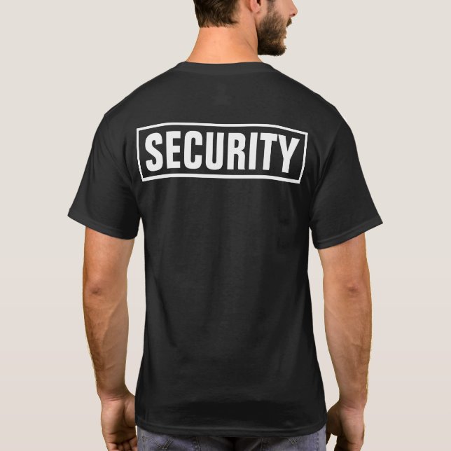 Camiseta Segurança personalizada personalizada (Verso)