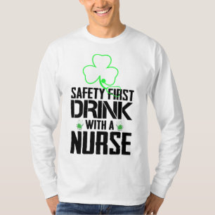 Camiseta Segurança Primeira Bebida Com Pata De Rua De Enfer