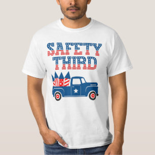 Camiseta Segurança Terceiro 4 de julho Caminhão com Firew