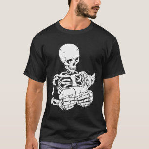 Camiseta Segurando Gato De Dia de as Bruxas engraçado De Ga