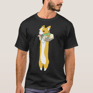 Camiseta Segurando o Grande Corgi Sticker