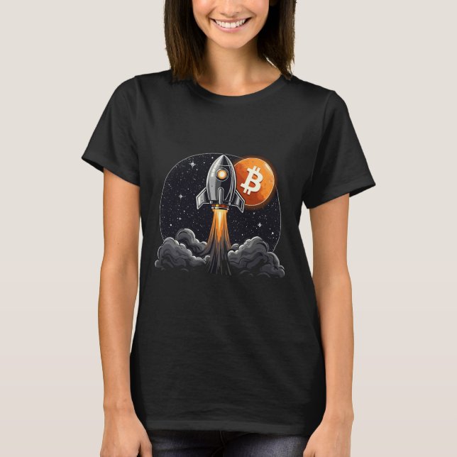 Camiseta Segure Bitcoin até a Lua (Frente)