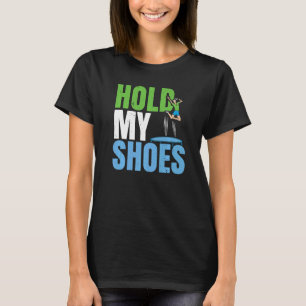 Camiseta Segure meus Calçados pulando trama de trampoliner