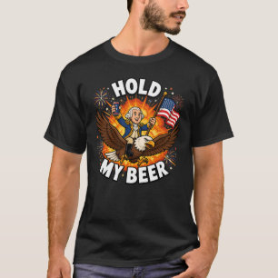 Camiseta Segure Minha Cerveja George Washington Engraçado 4