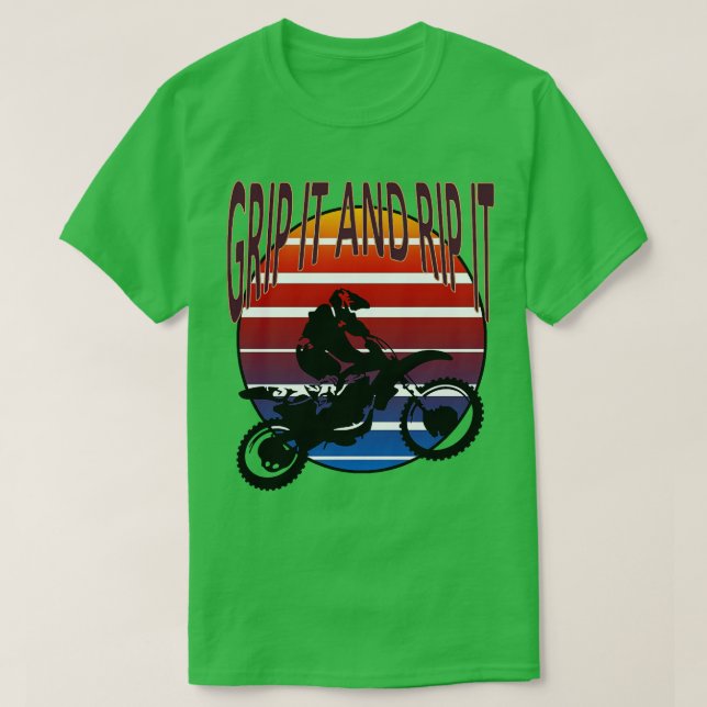 Camiseta Segure-O E Coloque-O No Estilo Retroativo Da Bike (Frente do Design)