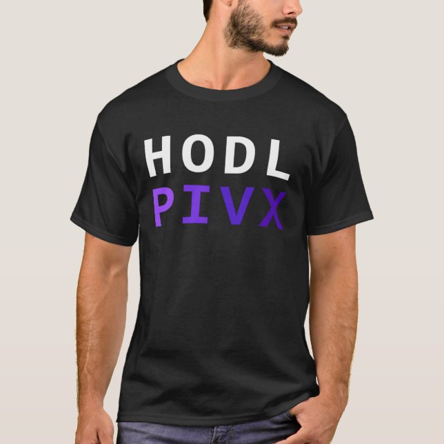 Camiseta Segure PIVX Cripto Moeda Digital Blockchain (Frente)