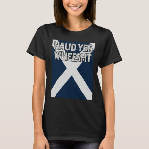 Camiseta Segurem suas línguas Diversão escocesa Bandeira