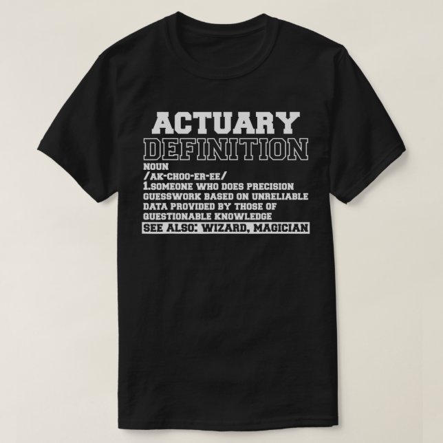 Camiseta Seguro de Definição atuarial (Frente do Design)