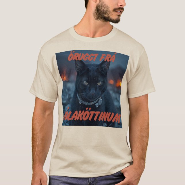 Camiseta Seguro do Gato de Yule (Frente)