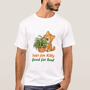 Camiseta Seguro Para Kitty Bom Para a Alma Planta de Aranha