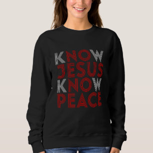 Camiseta Sei que Jesus conhece paz fé religiosa fé Deus cri