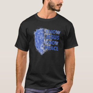 Camiseta Sei que Jesus sabe Paz, Christian Bíblia Verso