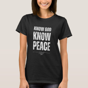 Camiseta Sei que Jesus sabe paz Deus fé fé cristã mulher eu