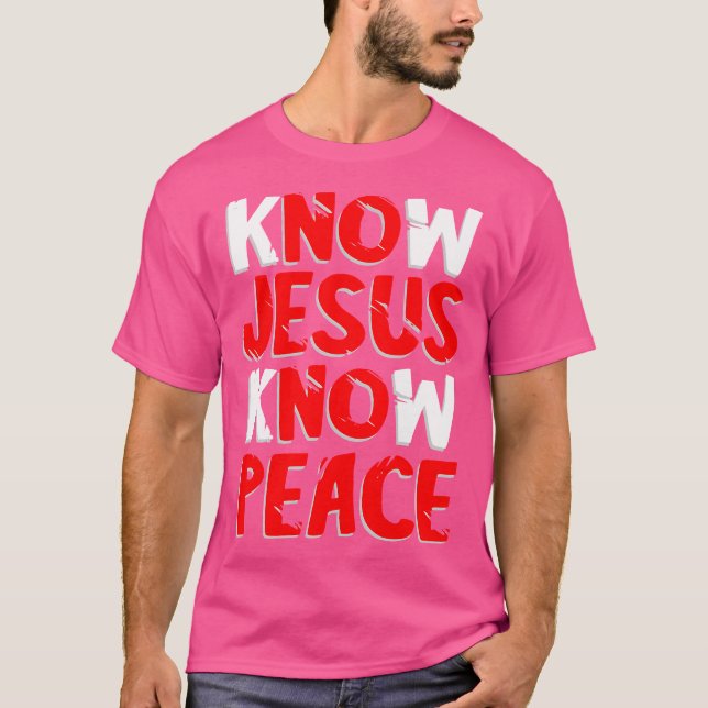 Camiseta Sei que Jesus sabe Paz, gentileza cristã Faith T G (Frente)