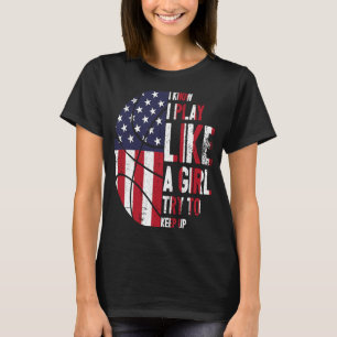 Camiseta Sei que jogo como uma garota de basquete para basq
