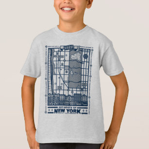Camiseta Seinfeld   Hot Spots of New York Map
