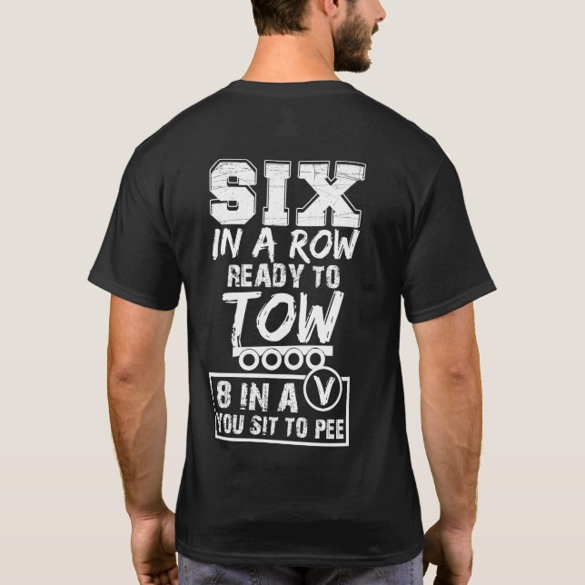 Camiseta Seis Em Fila Prontos Para Atirar Caminhão (Verso)