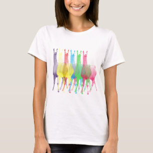 Camiseta seis Lamas em seis cores do lama