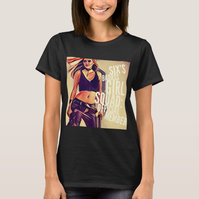 Camiseta Seis pelotões da menina: Membro oficial (Frente)